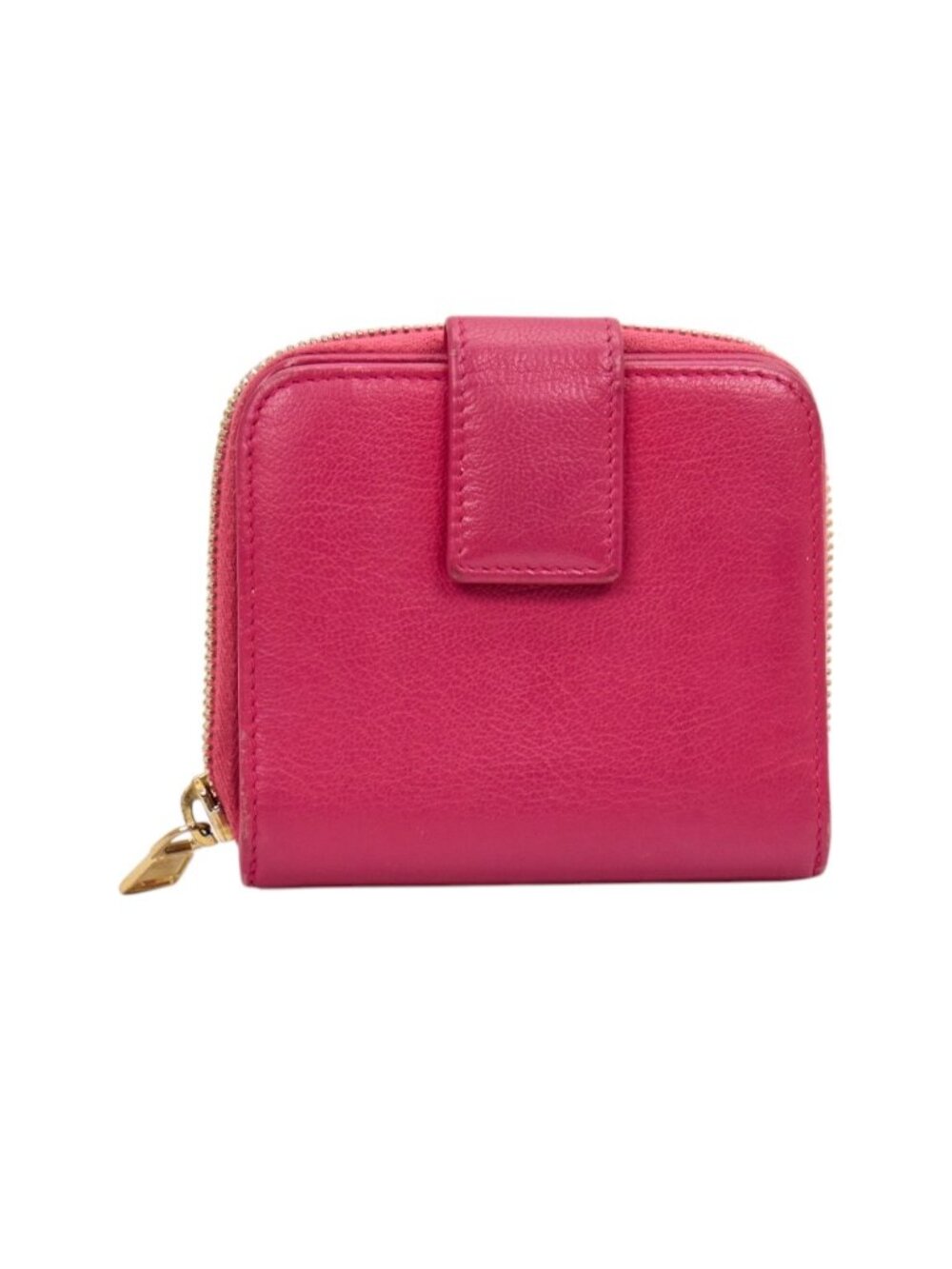 YSL Pink Cassandra Compact Zip Wallet - Picture 2 of 3